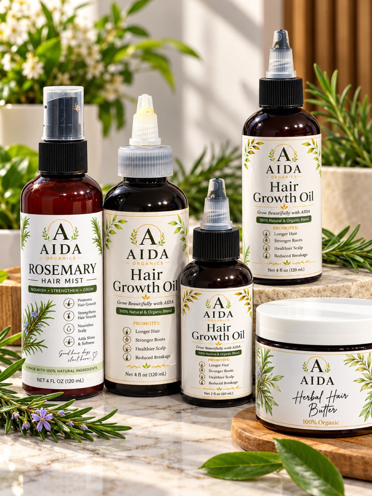 AIDA Organics full product lineup